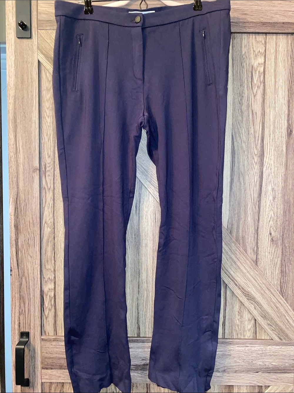 Brax Feel Good Minou Navy Stretch Trousers Zip Pockets US 12 / EU 44